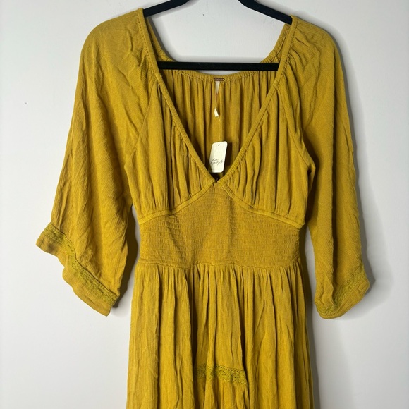 Free People Dixie Maxi Dress Yellow - Picture 6 of 7